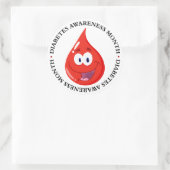 Diabetes Awareness Maand Ronde Sticker (Tas)