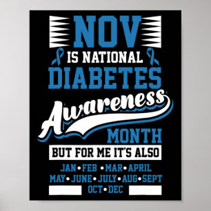 Diabetes Awareness Maand T1 T2 Poster