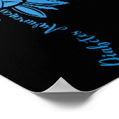 Diabetes Awareness Maand Zonnebloem Blauw Lint Sup Poster (Hoek)