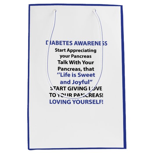 Diabetes Awareness Medium Cadeauzakje (Voorkant)