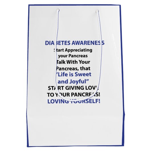 Diabetes Awareness Medium Cadeauzakje (Achterkant)