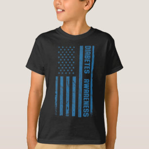 Diabetes Awareness Month  American Flag T1 T-shirt