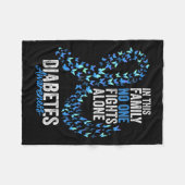Diabetes Awareness Month Butterflies Blue Ribbon Fleece Deken (Voorkant (Horizontaal))