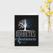 Diabetes Awareness Month  Butterfly T1 T2 Kaart (Gele Bloem)