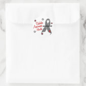Diabetes Awareness Month grijs lint 1.1 Ronde Sticker (Tas)