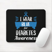 Diabetes Awareness Month I Draag Blue T1 T2 Muismat (Met muis)