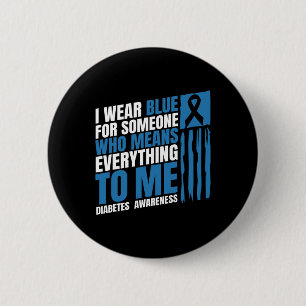 Diabetes Awareness Month Messy Bun Moeder T1 T2 Ronde Button 5,7 Cm
