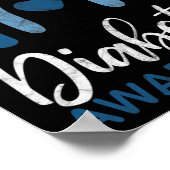 Diabetes Awareness Month Retro Rainbow T1 T2 Poster (Hoek)