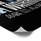 Diabetes Awareness Month T1d Diabetes Warrior 1 Poster (Hoek)