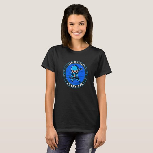 Diabetes Awareness Month T1d Warrior Diabetic Ninj T-shirt (Voorkant volledig)