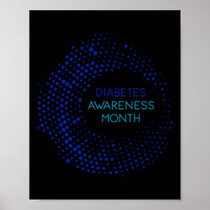 Diabetes Awareness Month voor T1 en T2 diabetici 1 Poster