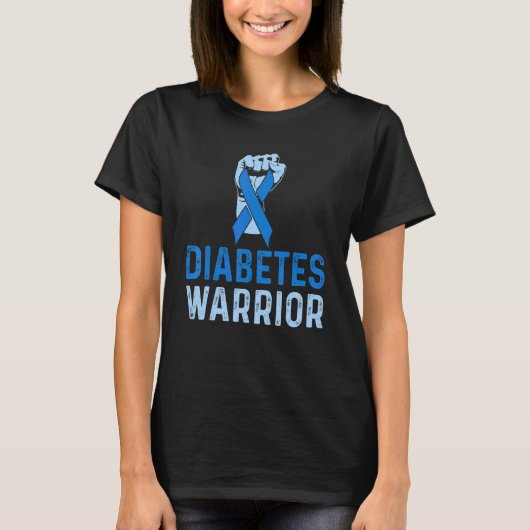 Diabetes Awareness November T1D Diabetes Warrior T-shirt (Voorkant)