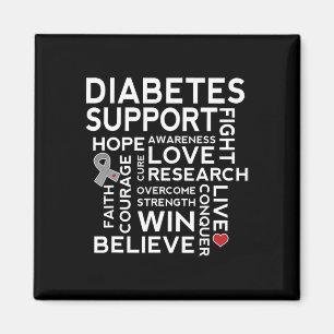 Diabetes Awareness Ondersteuning Maand Walk T-shir Magneet