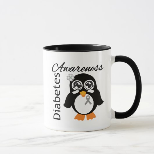 Diabetes Awareness Penguin Mok (Rechts)