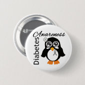 Diabetes Awareness Penguin Ronde Button 5,7 Cm (Voorkant /achterkant)