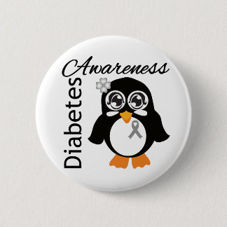 Diabetes Awareness Penguin Ronde Button 5,7 Cm