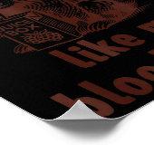 Diabetes Awareness Racoon Feral Like My Blood Suga Poster (Hoek)