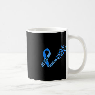Diabetes Awareness Ribbon and Butterflies Type 1 D Koffiemok