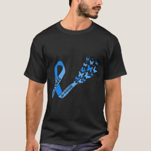 Diabetes Awareness Ribbon and Butterflies Type 1 D T-shirt