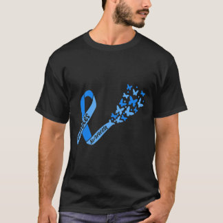 Diabetes Awareness Ribbon and Butterflies Type 1 D T-shirt