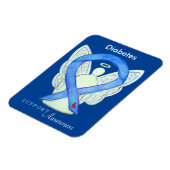 Diabetes Awareness Ribbon Angel Art Fridge Magnet Magneet (Linkerzijde)