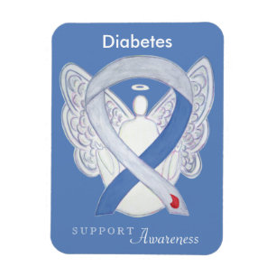 Diabetes Awareness Ribbon Angel Art Fridge Magnets Magneet