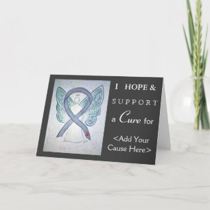 Diabetes Awareness Ribbon Angel Art Wenskaarten Kaart