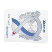 Diabetes Awareness Ribbon Angel Custom Art Magnets Magneet (Horizontaal)