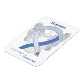 Diabetes Awareness Ribbon Angel Custom Art Magnets Magneet (Linkerzijde)