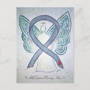 Diabetes Awareness Ribbon Angel Custom Briefkaart