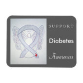 Diabetes Awareness Ribbon Angel Custom Magnet Magneet (Horizontaal)