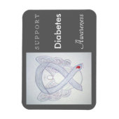 Diabetes Awareness Ribbon Angel Custom Magnet Magneet (Verticaal)