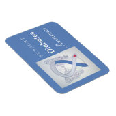 Diabetes Awareness Ribbon Angel Custom Magnet Magneet (Rechterzijde)