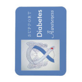 Diabetes Awareness Ribbon Angel Custom Magnet Magneet (Verticaal)