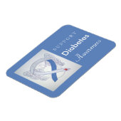 Diabetes Awareness Ribbon Angel Custom Magnet Magneet (Linkerzijde)