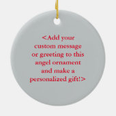 Diabetes Awareness Ribbon Angel Custom Ornament (Achterkant)