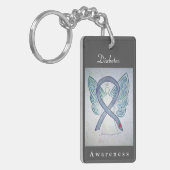 Diabetes Awareness Ribbon Angel Custom Sleutelhang Sleutelhanger (Voorkant Links)