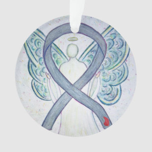 Diabetes Awareness Ribbon Angel Ornaments Ornament