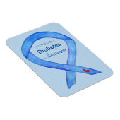 Diabetes Awareness Ribbon Art Custom Fridge Magnet Magneet (Rechterzijde)