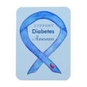 Diabetes Awareness Ribbon Art Custom Fridge Magnet Magneet (Verticaal)