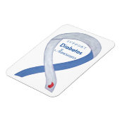 Diabetes Awareness Ribbon Art Custom Fridge Magnet Magneet (Linkerzijde)