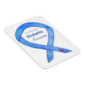 Diabetes Awareness Ribbon Art Custom Fridge Magnet Magneet (Rechterzijde)