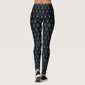 Diabetes Awareness Ribbon Art Custom-Leggings Leggings (Achterkant)