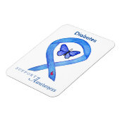 Diabetes Awareness Ribbon Butterfly Fridge Magnets Magneet (Linkerzijde)
