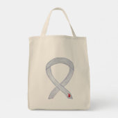 Diabetes Awareness Ribbon Custom Art Canvas tas (Achterkant)