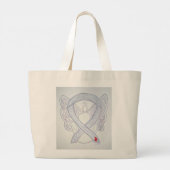 Diabetes Awareness Ribbon Custom Art Canvas tas (Achterkant)