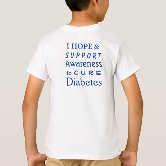 Diabetes Awareness Ribbon Custom Art Shirten T-shirt (Achterkant)