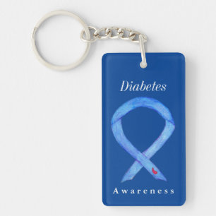 Diabetes Awareness Ribbon Custom Sleutelhangers