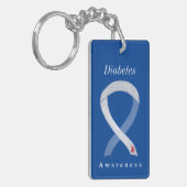Diabetes Awareness Ribbon Custom Sleutelhangers (Voorkant Links)