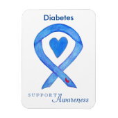 Diabetes Awareness Ribbon Heart Fridge Magnets Magneet (Verticaal)